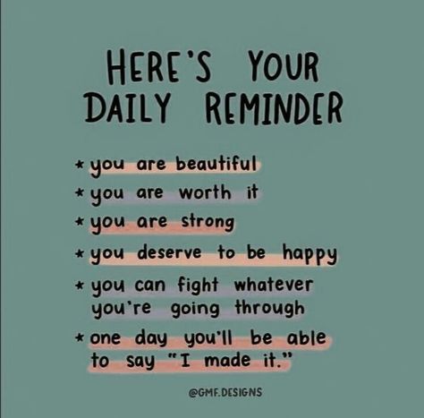 Reminders To Self, Positive Quotes For Life Happiness Daily Reminder Good Advice, Reminders For Mental Health, Wednesday Affirmations, Reminder Mental Health, Self Love Reminders, Daily Reminder Quotes, Reminder To Self, What I Like About You