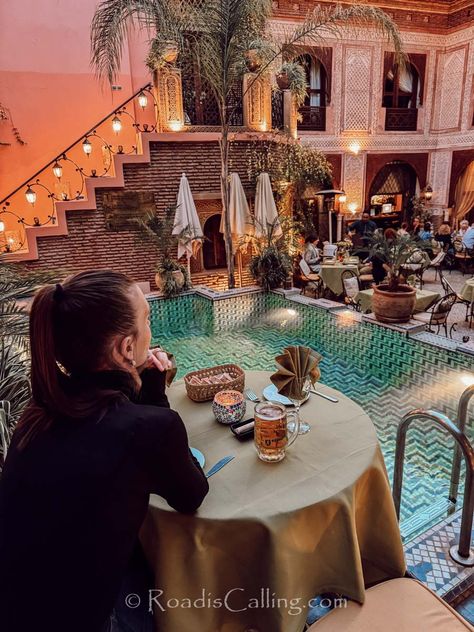 hidden gem in Marrakech 1001 Arabian Nights Aesthetic, Morroco Marrakech, Arabian Nights Aesthetic, Marrakesh Travel, Royal Mansour Marrakech, Andalusian Architecture, Marrakech Riad, Morocco Photography, Morocco Fashion