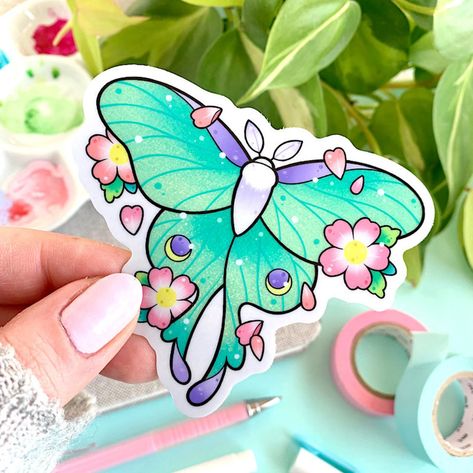 Discover The Best Professional Services in Graphic Design, Digital Marketing, Animation, Writing, and More Room Trinkets, Sticky Business, Cutest Stickers, Cherry Blossoms Flower, Luna Moth Tattoo, Moth Art, Moth Tattoo, Sakura Cherry Blossom, Cherry Blossom Flowers