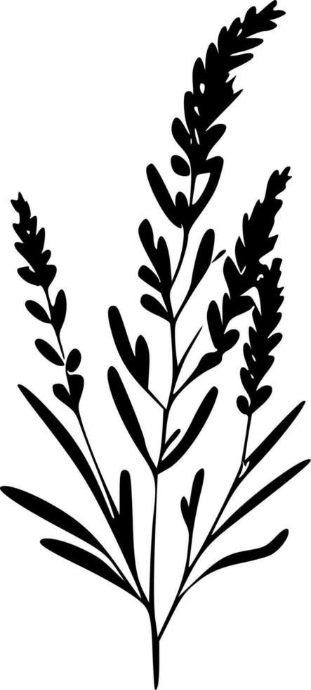 Lavender, Minimalist and Simple Silhouette - Vector illustration Lavender Silhouette, Mural Fence, Lavender Minimalist, Lavender Illustration, Flowers Silhouette, Nature Silhouette, Vector Brush, Laser Projects, Lavender Garden