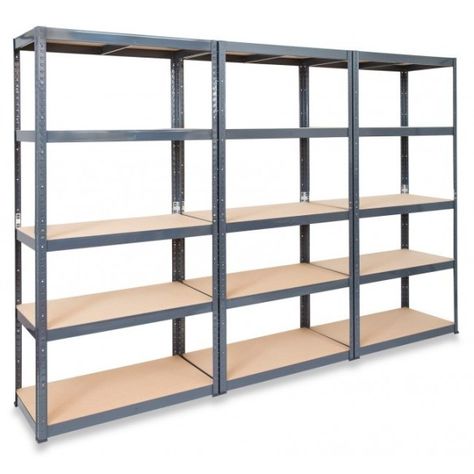 Get Organised with Storalex Garage Shelving from Tufferman - Mummy's Little StarsMummy's Little Stars Garage Racking, Garage Shelving Units, Metal Garage, Heavy Duty Shelving, Garage Storage Shelves, Metal Garages, Garage Shed, Shelving Racks, Garage Shelving