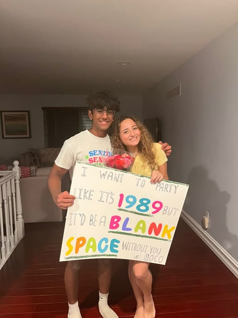 Dance Proposal Ideas Taylor Swift, Homecoming Sign Taylor Swift, Taylor Swift Asking Out Ideas, Hoco Date Poster Ideas, Prom Posters Proposal Taylor Swift, Cute Hoco Proposals Taylor Swift, Taylor Swift Formal Proposal, 1989 Hoco Proposal, Taylor Swift Themed Promposal