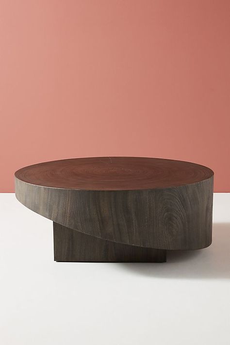 Anthropologie’s Spring Collection Features This Unusual Material Hanging Furniture, Reclaimed Wood Coffee Table, Unique Coffee Table, Reclaimed Wood Furniture, Wood Coffee Table, Salvaged Wood, Pastel Background, Unique Coffee, Hanging Mirror