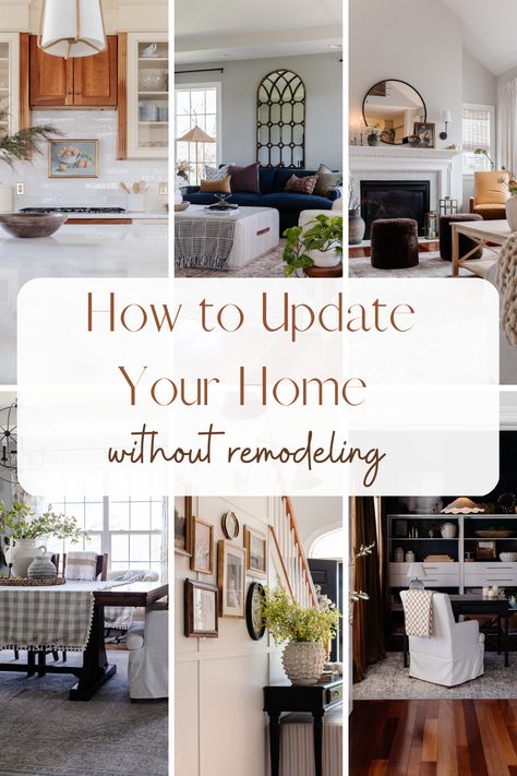 Simple and affordable ways to update your home without remodeling. Come see how I updated our home on a budget Styling Older Homes, Redecorating House On A Budget, Update Older Home, How To Update A Home Without Remodeling, Simple Affordable Home Design, Home Decor For Older Homes, How To Update House On A Budget, Update Home Without Remodeling, House Design On A Budget