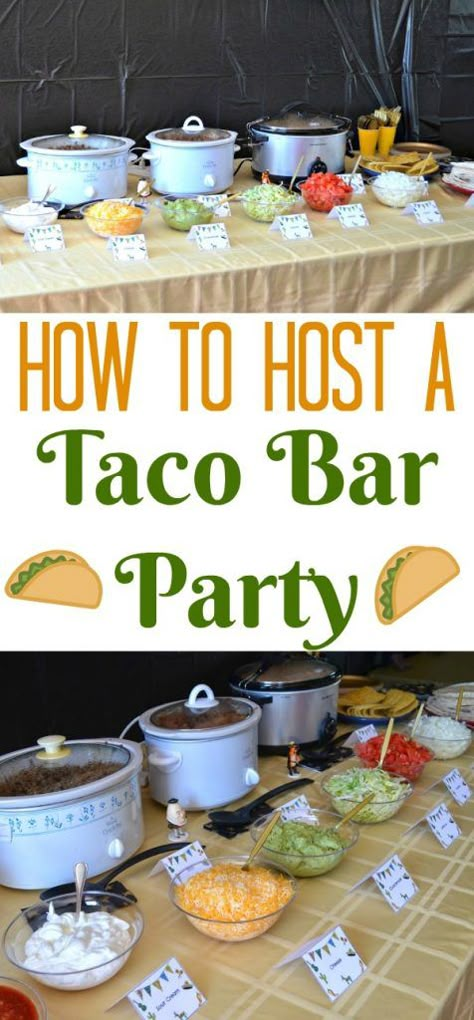 #DIY Taco Bar Party - Table Tents Free Printables. Taco Bar. Party Table Tents. Puss in Boots Birthday Party ideas. Tacobar Party, Boots Birthday Party, Diy Taco Bar, Taco Bar Party, Party Food Bars, Nacho Bar, Crock Pot Tacos, Breakfast Party, Taco Party