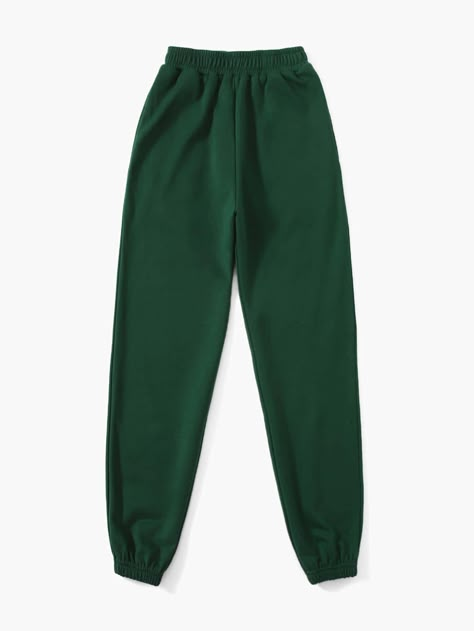 Dark Green Sweatpants, Disney Trip Outfits, Extra Fashion, Women Sweatpants, Basic Clothes, Green Sweatpants, Wishlist 2024, Pocket Sweatpants, Green Joggers