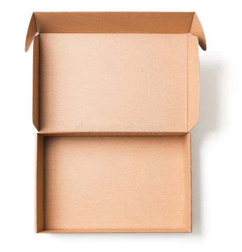 Open cardboard box top view. On white , #Affiliate, #box, #cardboard, #Open, #white, #view #ad Mailer Box Design, Mailer Box Packaging, Kotak Bento, Iphone Wallpaper Lights, Mailer Box, Box Top, Box Tops, Box Packaging Design, Diy Crafts To Do