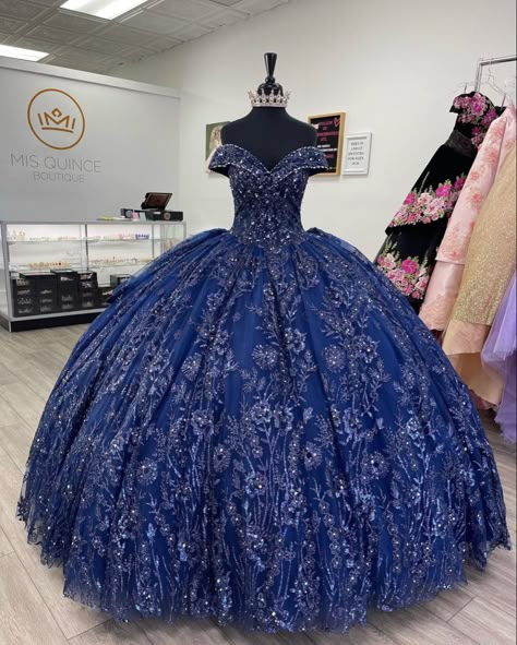 Navy Quinceanera Dresses, Dark Blue Quinceanera Dresses, Sparkly Quinceanera Dresses, Navy Blue Quinceanera Dresses, Blue Quince Dress, Royal Blue Quinceanera Dresses, Royal Blue Quinceanera, Quince Dresses Blue, Blue Sweet 16