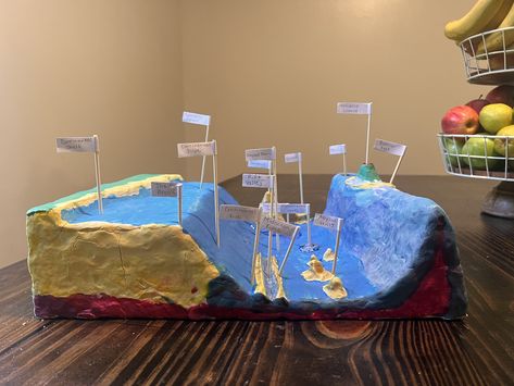 In Oceanography, we've been studying the topography of the seafloor and the different feature that are found there. Students had to build their own seafloor with all of the features we learned about. This is Nickolai's model- sensational! Seafloor Spreading, Ocean Floor, Oceanography, Marine Biology, Container House, Biology, Cool Stuff, Flooring, Art