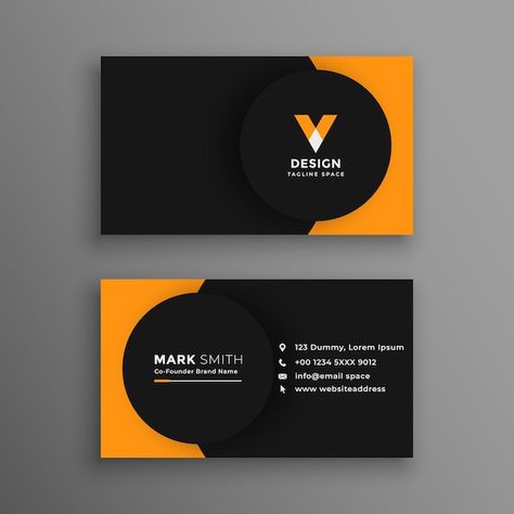 Calling Card Design, Branding Examples, Free Business Logo, Business Card Design Black, Yellow Business Card, Free Business Card Design, Business Card Set, Professional Business Card Design, Visiting Card Design