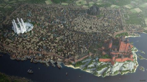 Kings Landing King's Landing Map, Game Of Thrones Castles, Game Of Thrones King, Kings Landing, World Of Ice And Fire, Dragon Game Of Thrones, King's Landing, Minecraft World, Game Of Thrones Art