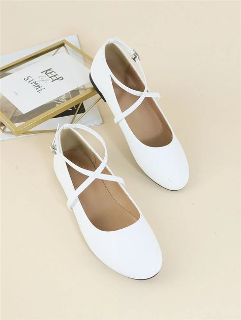 White ballet flats