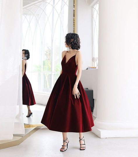 Velvet gown design