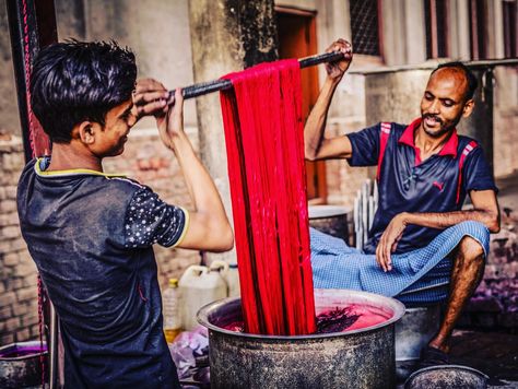 During the dyeing process, the temperature has to be maintained constantly to match the colours. #AadyamHandwoven acknowledges the laborious process and the fine folks behind it. We  bring the vibrant hues from this desert land into your homes through our #homedecor products. #artist #home  #craft  #homestyle  #homedesign #handmade #handwoven #artisan  #craftsmanship  #indianfabrics  #india #craftsmen #feedtheloom #handwoven Artist Home, Desert Land, Dyeing Process, Pakistan, Hand Weaving, Dye, Good Things, India, Quick Saves