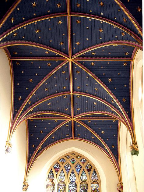 Starry Chapel Ceiling in St. Mary's Parish Church in Old Amersham, Bucks by Cathy Ravenclaw Aesthetic, Star Ceiling, Have Inspiration, Trondheim, The Ceiling, Futuristic Architecture, Historical Architecture, Vintage Modern, Ravenclaw