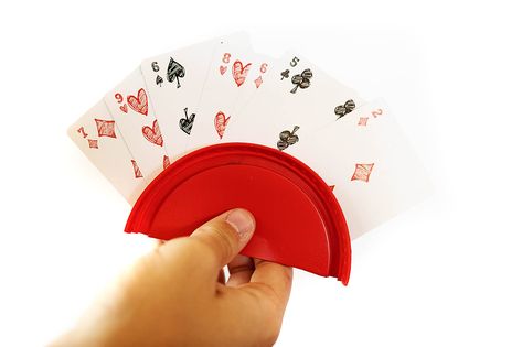 An easy DIY card holder that will make playing cards a breeze for any age! Ball Activity, Playing Card Holders, Diy Playing Cards, Card Holder Diy, Coin Tricks, Gifts Wishlist, Playing Card Holder, Games People Play, Charity Gifts