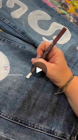 179K views · 2.5K reactions | ✨SeNiOr JeAnS✨  #customorder #paintedjeans #senior #highschool #senioryear #classof2025 #art #painting #etsy | Wayward Whimsy | Wayward Whimsy · Original audio Senior Jeans Painted 2025 Ideas, Senior Jeans Painted 2025, Homecoming Jeans Painted, Spirit Jeans Ideas, Senior Jeans Painted, Wayward Whimsy, Senior Painted Jeans, Senior Highschool, Senior Jeans