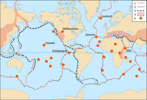 Tectonic plates hotspots-en - Hotspot (geology) - Simple English ...