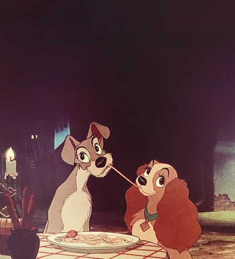 Lady and the Tramp. Disney Amor, Eating Spaghetti, Animation Disney, The Aristocats, Images Disney, Story Teller, Film Disney, Art Disney, Old Disney