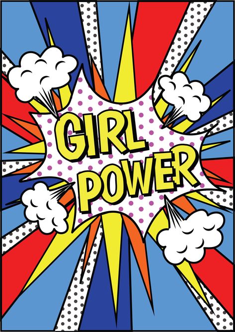 Poster Girl Power - Pop Art Pop Illustration, Pop Art Drawing, Poster Girl, Pop Art Girl, Power Pop, Pop Art Comic, Pop Art Posters, Soyut Sanat Tabloları, Pop Art Wallpaper