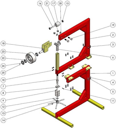 english wheel assembly plan Planishing Hammer, Sheet Metal Tools, English Wheel, Metal Shaping, Custom Metal Fabrication, Metal Fab, Metal Bending Tools, Blacksmith Tools, Fabrication Tools