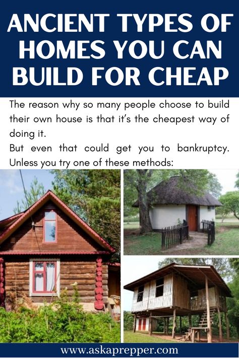 Easy To Build Homes, Cheap Building House Ideas, Building A House On A Budget Diy, Cheap Construction House, Alternative House Building, Building A House In The Woods, Temporary House Ideas, Build Cheap House, Diy Home Building On A Budget