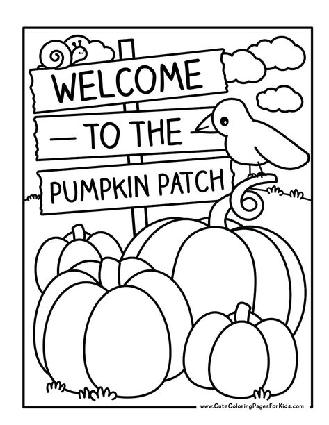 Adorable (and FREE) printable pumpkin coloring pages with easy PDF downloads. Print all 11 for a fun fall activity for kids - preschool & up!👌#Cute_Pumpkin_Coloring_Pages #Fall_Coloring_Pages_For_Kids #Class_Worksheets #Cute_Coloring_Pages_For_Kids Cute Pumpkin Coloring Pages, Pumpkin Art Ideas For Kids, Fall Activity Pages Free Printable, Pumpkin Patch Coloring Page, Fall Coloring Sheets For Kids, Pumpkin Free Printables, Pumpkin Crafts For Preschoolers, Fall Coloring Sheets Free Printable, October Crafts For Kids