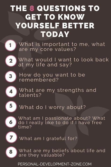 Who are you and where are you going? What’s important to you? What makes you happy? Become comfortable being who you are by discovering yourself! Know Myself Questions | Know Yourself Questions | Personal Development | Self Improvement #knowyourself #knowmyself #personaldevelopment #selfimprovement #pdzone Self Development Apps, Know Myself Questions, Become Who You Are, Who Are You Questions, How To Develop Personality, Discovering Myself, Discovering Yourself, Know Myself, Get To Know Yourself