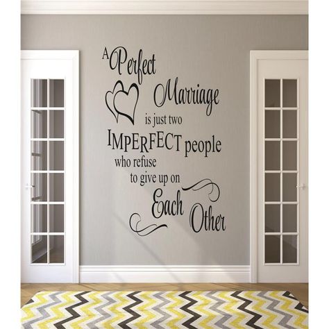 Imperfect People, A Perfect Marriage, Family Wall Decals, Bedroom Decor For Couples, Family Wall Decor, Bedroom Wall Designs, Removable Wall Murals, Wall Designs, Perfect Marriage