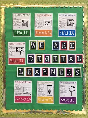 Science And Technology Poster, Technology Poster Design, Ict Display, Technology Classroom Decor, Computer Lab Bulletin Board Ideas, Bulletin Boards Ideas, Computing Display, Technology Bulletin Board, Computer Lab Decor