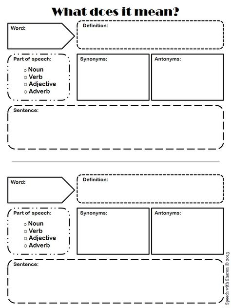 Speech with Sharon: What Does it Mean? Vocabulary Graphic Organizer {FREEBIE!} Vocabulary Organizer Graphic Organizers, Vocab Graphic Organizer, Ela Graphic Organizers Middle School, Vocabulary Worksheets Middle School, Vocabulary Words Worksheet, Graphic Organizer, Vocabulary Journal, Vocabulary Graphic Organizer, Vocabulary Strategies