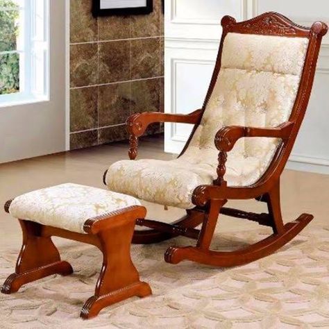 Antique Rocking Chairs, Interior Design Living Room Modern, Wooden Dining Table Designs, Rocking Chair Plans, Sofa Ottoman, Chairs For Living Room, Leather Sofa Chair, Small Bedroom Furniture, Wooden Sofa Set Designs