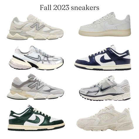 neutral sneaker ideas for fall 2023 | nike dunk low vintage green | nike dunk low vintage green | new balance 9060 | nike zoom vomero 5 photon dust | nike runtekk summit white and meralic silver Mens Vintage Sneakers, New Balance Shoes 2023, Vintage Sneakers Men, Shoe Wishlist 2023, Nike Vintage Sneakers, Men Sneakers 2023, Sneakers Fall 2023, Nike Zoom Vomero 5 Outfit, Photon Dust Dunks Outfit