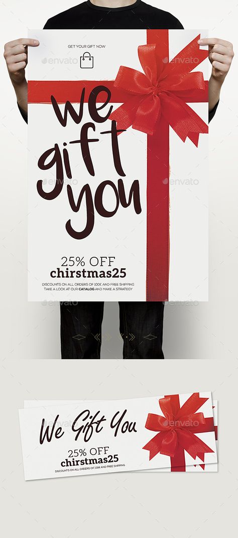 Gift Card Campaign, Birthday Promotion Design, Gift Poster Design Ideas, Gift Card Advertising, Christmas Marketing Gifts, Gift Poster Design, Christmas Promotion Design, Gift Card Poster, Christmas Marketing Campaign