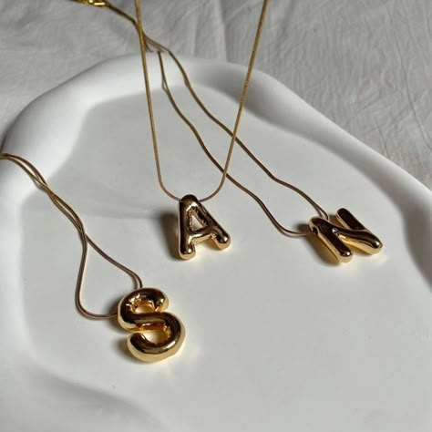 Bubble Initial Necklace but for a minimalist? We got you✨ Website link in bio ⬆️ #moda #gold #silver #minimal #pinterest #instagood #jewelry #jewellery #necklace #fashion #lifestyle #foryou #aesthetic #usa #canada Aesthetic Usa, Elegant Wedding Jewelry, Letters Necklace, Jewelry Product Shots, Bubble Necklaces, Gift Inspo, Beautiful Bracelets, Boutique Interior, Product Shots