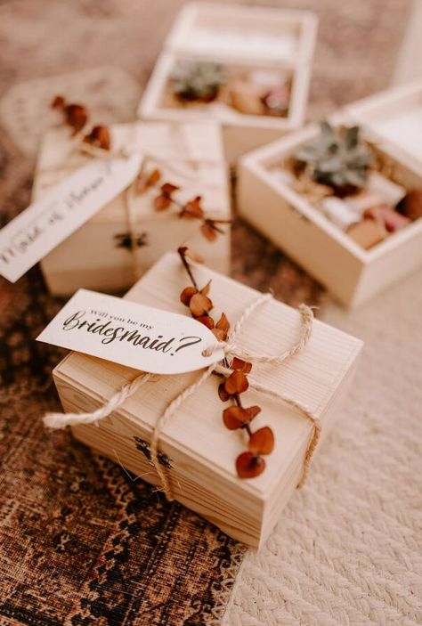 Diy Bridesmaid Proposal, Ways To Ask Bridesmaids, Bridesmaid Proposal Diy, Rustic Bridesmaids, Bridesmaids Proposal, Bridesmaid Diy, Proposal Boxes, Bridesmaid Proposals, Asking Bridesmaids