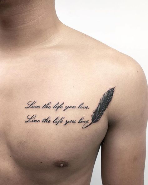 Chest Tattoo Fonts, Tattoos Torso, Chest Tattoo Quotes, Tattoo Font For Men, Tattoo Quotes For Men, Small Chest Tattoos, Torso Tattoos, Cool Chest Tattoos, Writing Tattoos