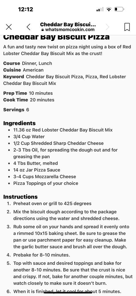 Cheddar Bay Biscuit Pizza, Biscuit Pizza, Cheddar Bay Biscuits, That's Me, Ww Recipes, Dinner Time, Cheddar, My Husband, Cooking And Baking