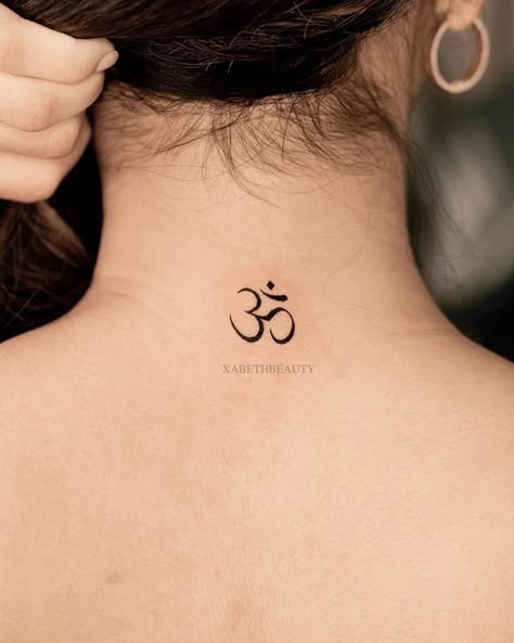 Ohm Sign Tattoo, Ohm Tattoo Meaning, Aum Sign Tattoo, Ohm Tattoo Women, Om Sign Tattoo, Om Tattoo Design Women, Ohm Tattoo Design, Ohm Symbol Tattoo, Cape Town Tattoo