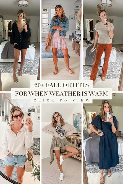 Fall In Hot Weather Outfits, Fall Clothes For Hot Weather, Thanksgiving Outfit For Warm Weather, Cute Fall Outfits Warm Weather, Thanksgiving Outfits For Hot Weather, Casual Fall Outfits Warm Weather, Fall Outfits Warm Weather Casual, Fall Outfits Women Warm Weather, Thanksgiving Outfit Hot Weather