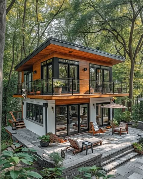 5 Mind-Blowing Tiny House Designs Container Houses, Modern Tiny House, Tiny House Movement, Container House Design, Tiny House Cabin, Container Home, Tiny House Living, Container Homes, Tiny House Plans