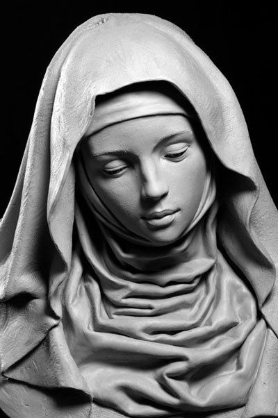 Philippe Faraut, St Gertrude, Figure Portrait, Stone Sculptures, Classic Sculpture, Roman Sculpture, Marble Sculpture, Portrait Sculpture, Foto Art