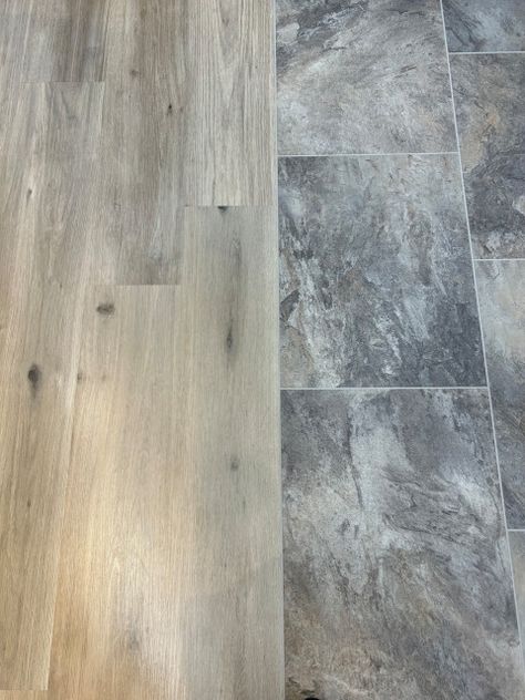 5 New Trends in Flooring for 2024 Farmhouse Kitchen Tile Flooring, Light Slate Floor, Non Carpet Flooring Ideas, Kitchen Flooring Colors, Best Living Room Flooring, Tile Looking Vinyl Flooring, Grey Bathroom With Wood Floor, Entryway Tiles To Wood Transition, Tile That Hides Dirt