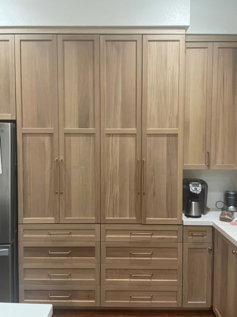 Natural White Oak Cabinets Kitchen, Knotty White Oak Cabinets, Natural Oak Kitchen Cabinets Modern, Refinishing Maple Cabinets, White Oak Kitchen Cabinets Stain Color, Weathered Oak Cabinets, Quartersawn White Oak Cabinets, Plain Sawn White Oak Cabinets, Ash Cabinets Kitchen