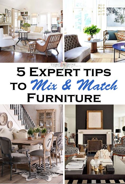 Non Matching Furniture Living Rooms, Mixed Style Living Room, Mixed Chairs In Living Room, Mix And Match Home Decor, How To Match Colors Decorating, How To Mix And Match Living Room Furniture, How To Mix Furniture Colors, Living Room With Mixed Furniture, Mix Matched Furniture Bedroom