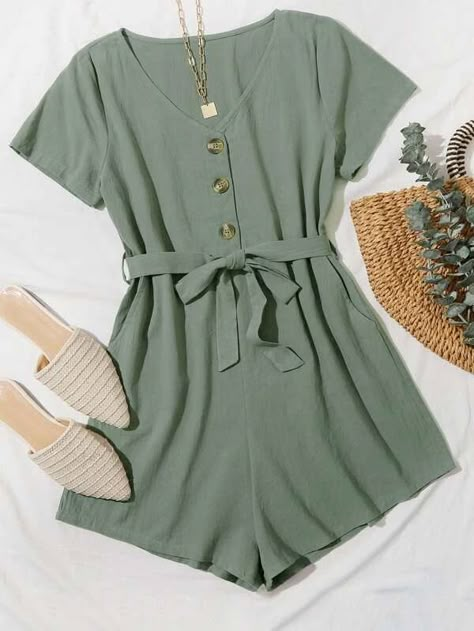 Summer Jumpsuits, Romper Women, Trendy Dress Outfits, Traje Casual, Cute Rompers, Causual Outfits, Tween Outfits, Fashion Design Clothes, Summer Fashion Outfits