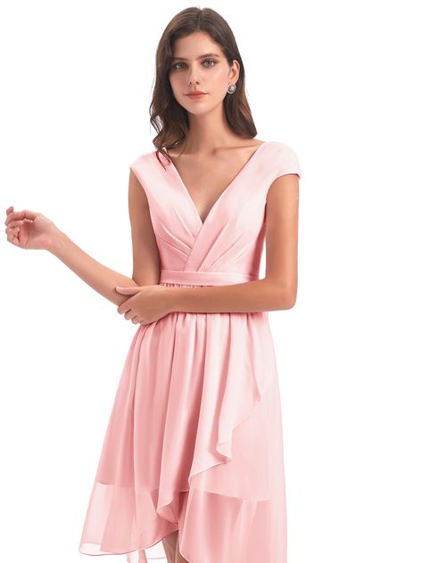 Lace chiffon bridesmaid dress