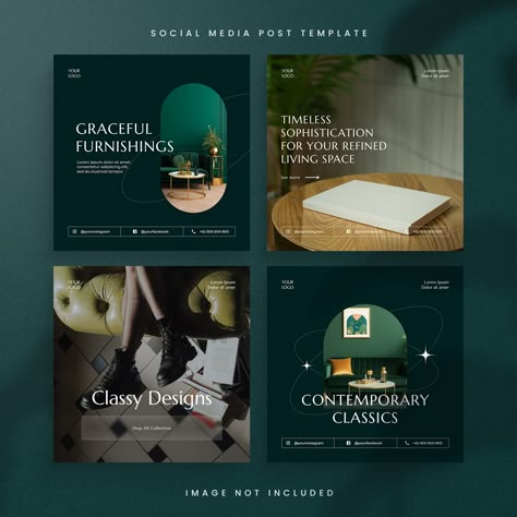 Furniture Instagram Post, Elegant Instagram Post, Presentation Furniture Design, Beauty Branding Design, Elegant Instagram, Inmobiliaria Ideas, Event Poster Template, Interior Design Instagram, Instagram Feed Layout