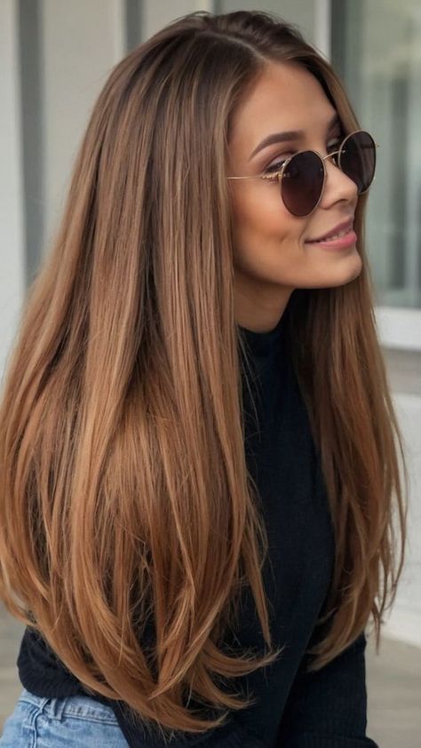 Brunette W Lowlights, Brown With A Hint Of Red Hair, Fall Season Hair Color, Natural Hair Color Ideas For Pale Skin, Hairstyle And Color Ideas, Rusty Blonde Hair, Hair Color For Pale Skin Brown Eyes, Brunette Hair 2024 Fall, Fall Hair 2024 Brunette