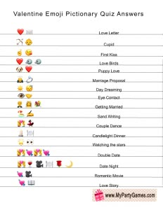 Valentine Emoji Pictionary Quiz Answer Key Valentines Quiz, Funny Emoji Combinations, Classroom Valentines Party, Cute Emoji Combinations, Emoji Valentines, Emoji Quiz, Christmas Fonts Free, Valentine Words, Emoji Pictionary